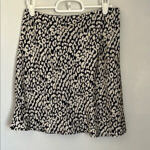 Princess Polly Black and White animal A-line Mini Skirt.  Size 6